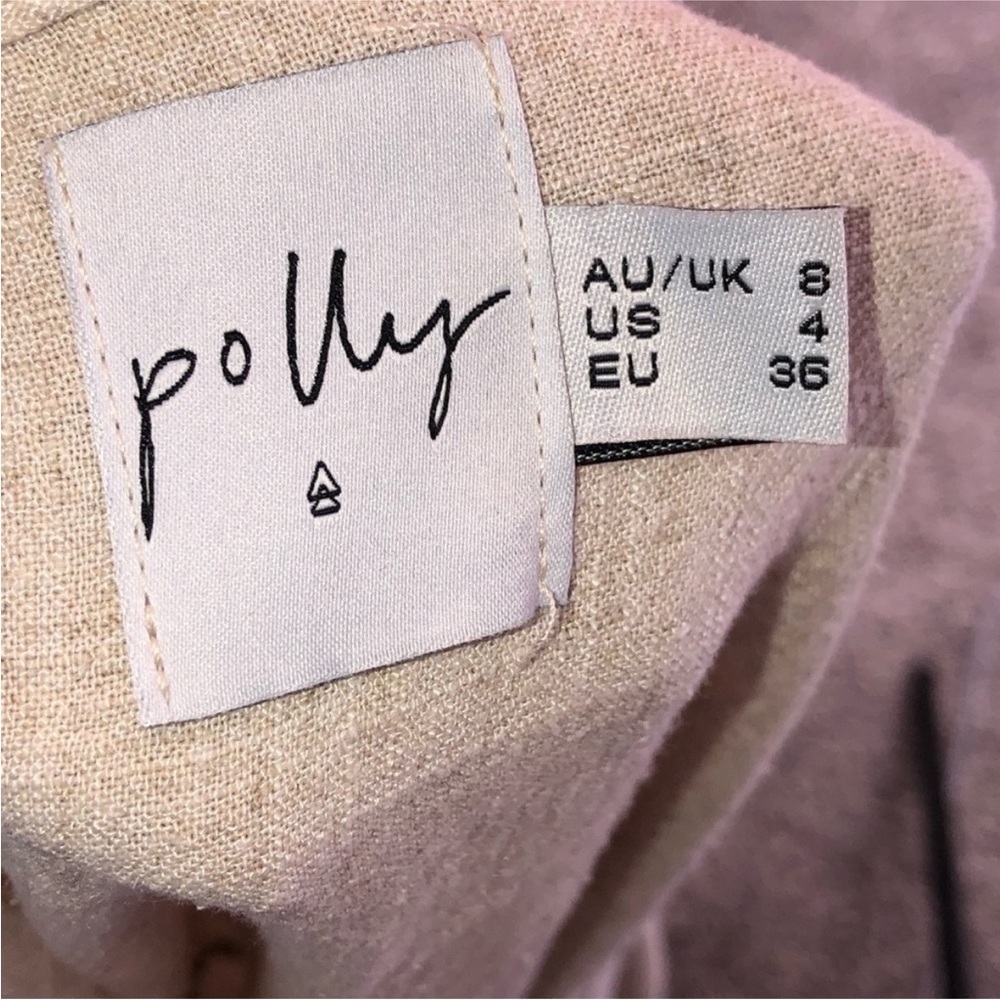 Oh Polly Tie Front Romper in oatmeal - Picture 4 of 4